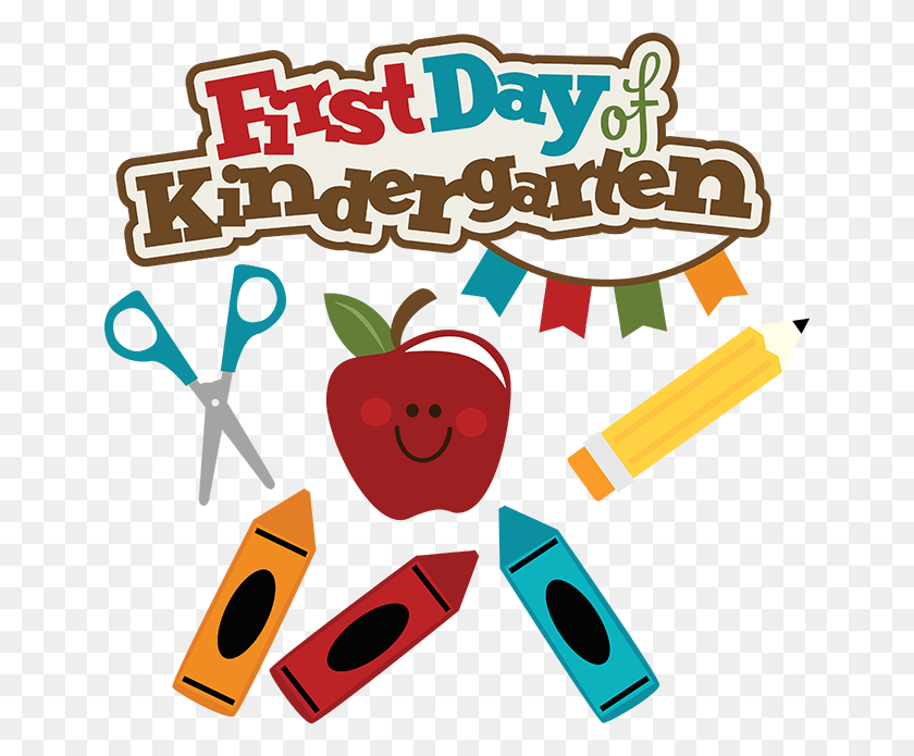 648x635 First Day Of Kindergarten School Crayon - First Day Of Fall Clipart