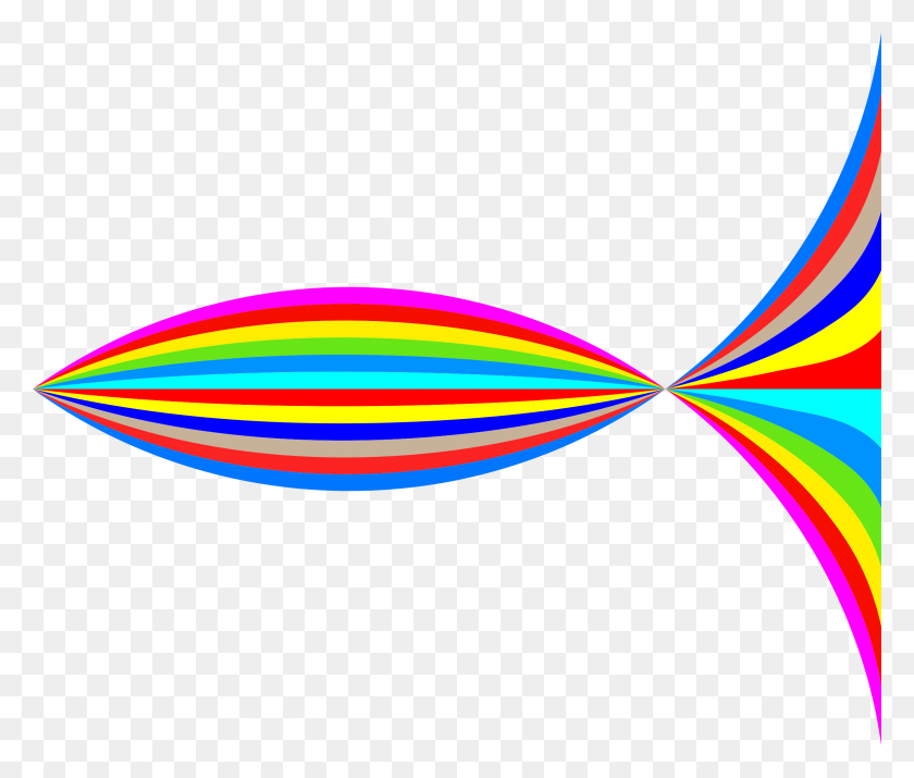 2322x1950 Fish - Rainbow Background PNG