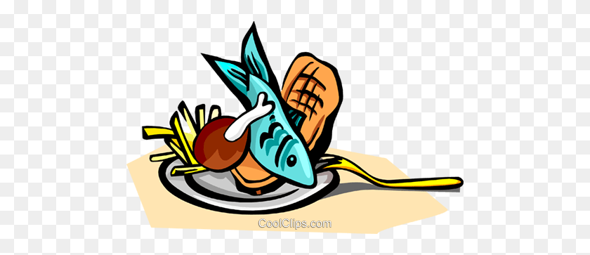 480x303 Fish And Chips Royalty Free Vector Clip Art Illustration - Fish And Chips Clipart