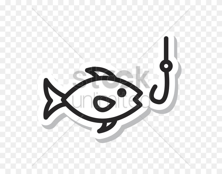 600x600 Fish And Hook Stock Vector Mission Conference Fish - Fish On Hook Clipart