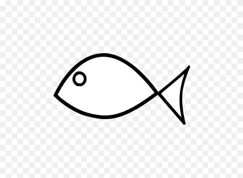 555x555 Fish Black And White Fish Outline Clipart Black And White Free - Fish Outline PNG