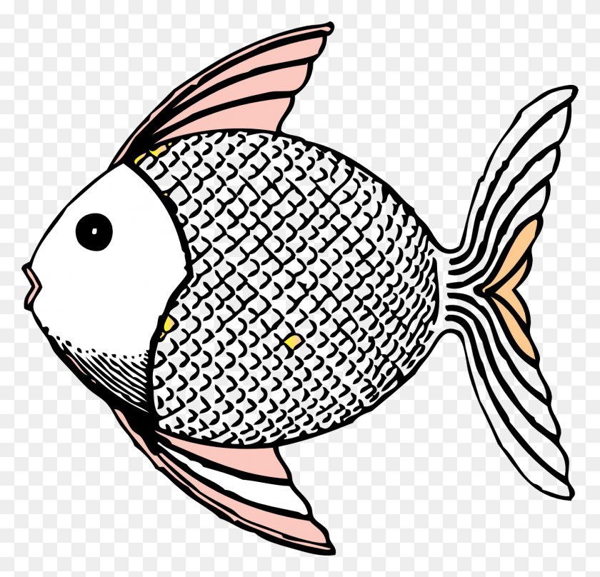 1331x1278 Fish Black And White Tropical Fish Clip Art Black And White Free - Water Black And White Clipart
