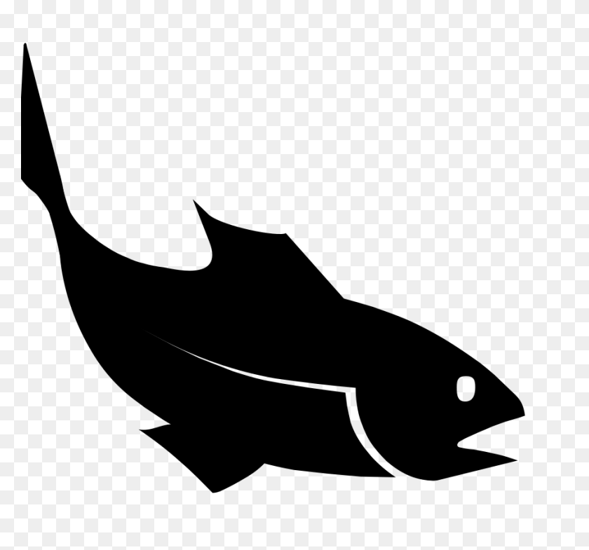 900x837 Fish Black Png Clip Arts For Web - Christian Fish PNG