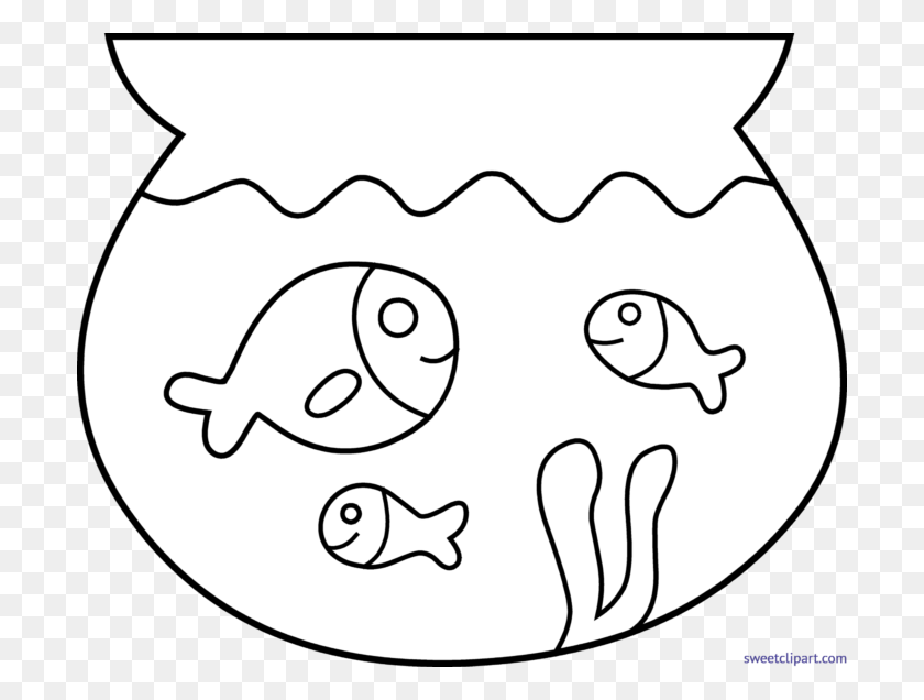 700x576 Fish Bowl Lineart Clipart - Fish Bowl Clipart