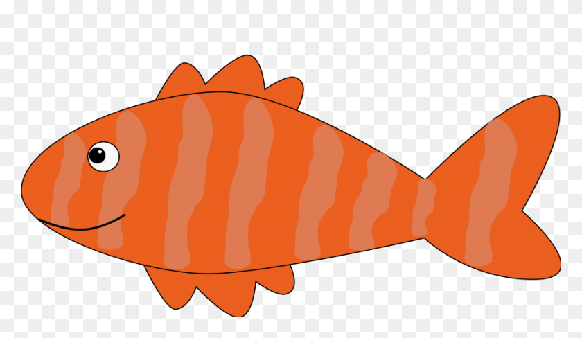 900x494 Fish Clip Art - Orange Fish Clipart