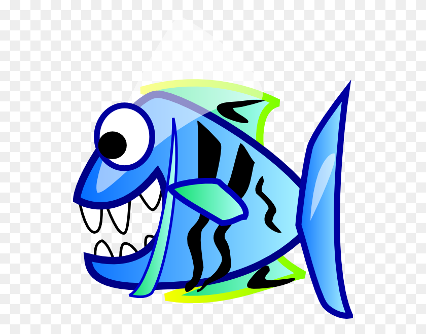 552x599 Fish Clip Art - Piranha Clipart