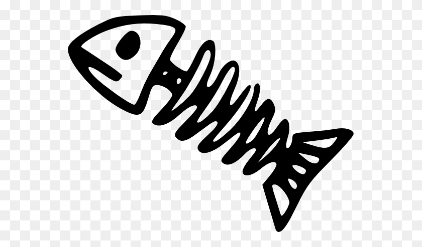 569x433 Fish Clip Art Black And White - Fish Hook Clipart Black And White