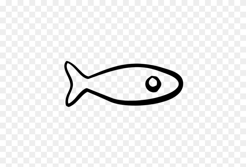 512x512 Fish Clip Art Outline - Fish And Hook Clipart