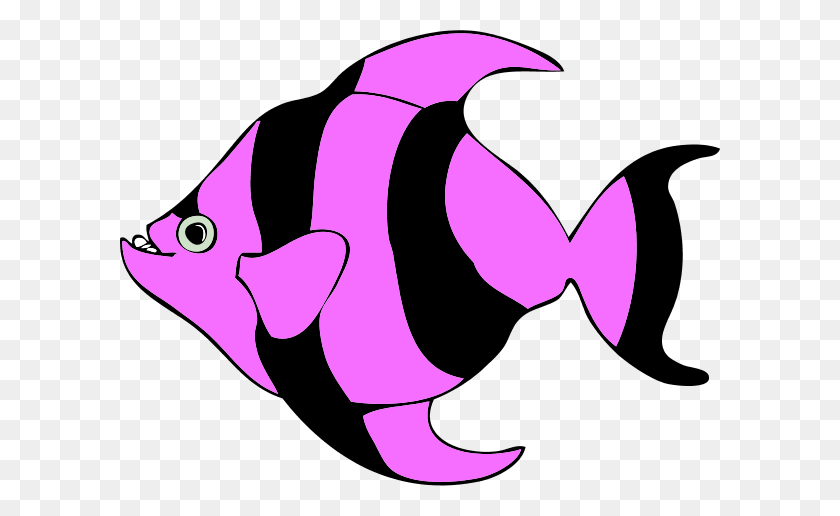 600x456 Бесплатные Картинки Для Печати - Фиолетовая Рыба Клипарт