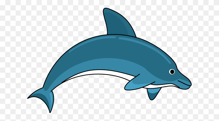 632x406 Рыбный Клипарт - Симпатичный Дельфин Клипарт