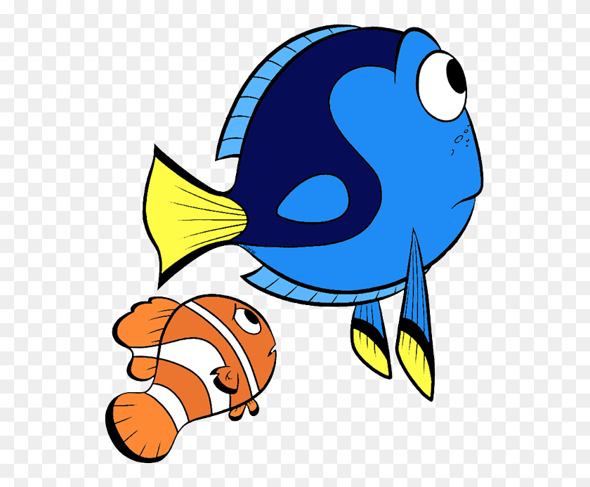 550x633 Fish Clipart Marlin Mr Ray Darla Finding Dory Png - Pixar PNG