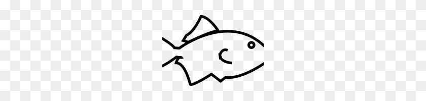 200x140 Рыба Клипарт Наброски Простой Контур Рыбы Картинки - Простой Клипарт Кошка