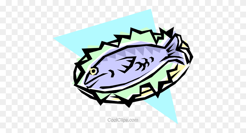 480x396 Fish Dinner Royalty Free Vector Clip Art Illustration - Fish Dinner Clipart