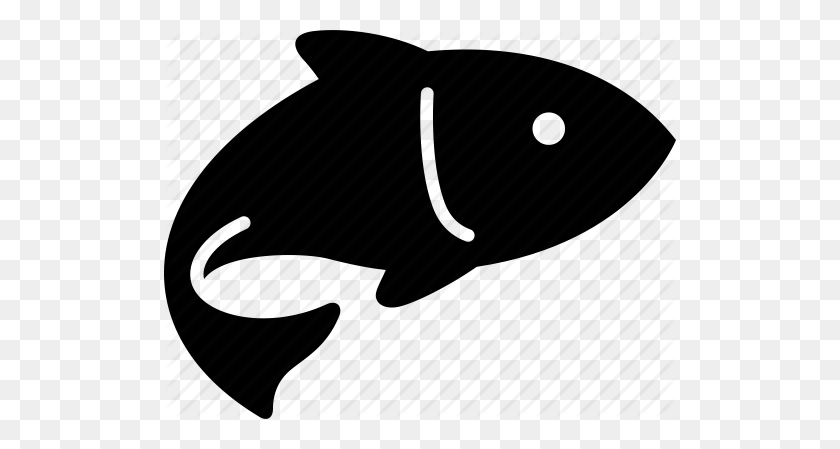 512x389 Fish, Fishing, Seafood, Swimming Icon - Fishing Black And White Clipart