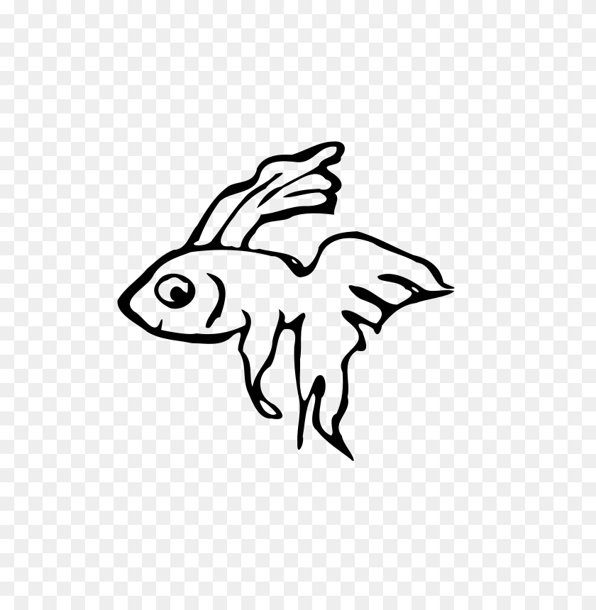 566x800 Fish Free Stock Clipart - Catfish Clipart Black And White