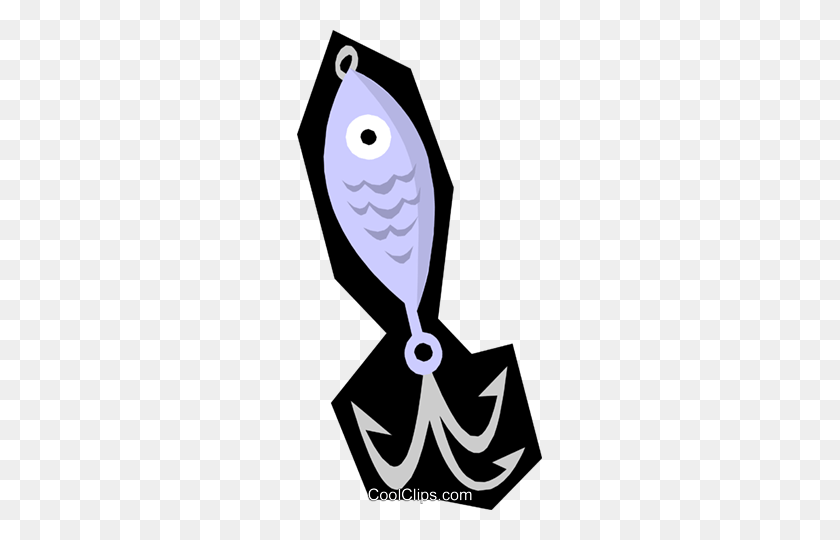 245x480 Fish Hook Royalty Free Vector Clip Art Illustration - Fish Hook Clipart