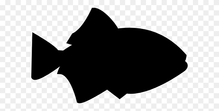 600x369 Наброски Рыбы Черный Заполнены Картинки - Контур Рыбы Клипарт