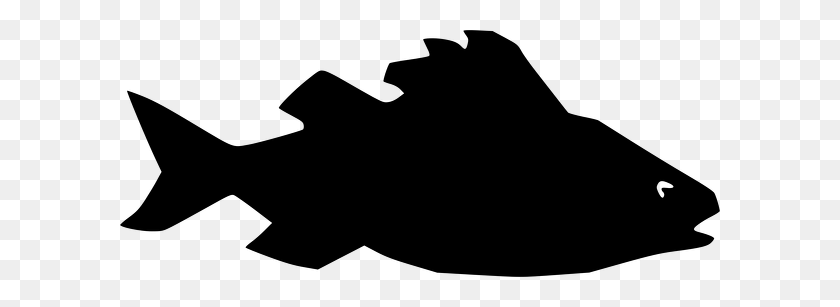 600x247 Fish Silhouette - Fish Silhouette PNG