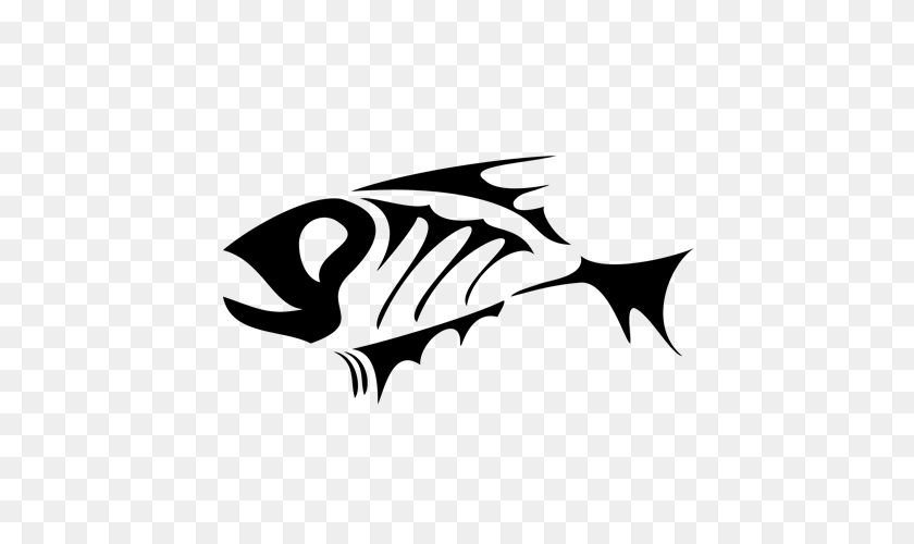 440x440 Fish Skeleton Logo Cartoon Fish The Bowl Ink - Northern Pike Clipart