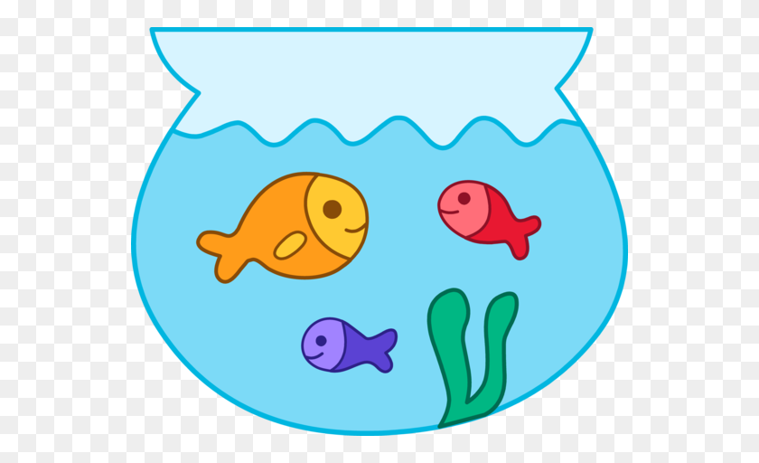 550x452 Fishbowl Clipart Cute Pet Peces En Un Tazón - School Of Fish Clipart