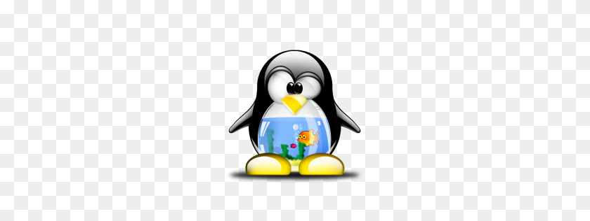 256x256 Fishbowl Tux Tux Penguin, Tux Factory Penguins - Клипарт Царство Животных