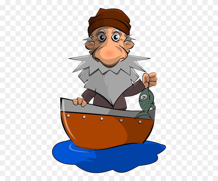 480x640 Fisherman Clipart Old Man - Old Man Clipart