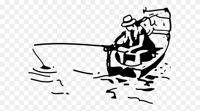 600x405 Fishing Boat Clipart Black And White - Email Clipart Black And White
