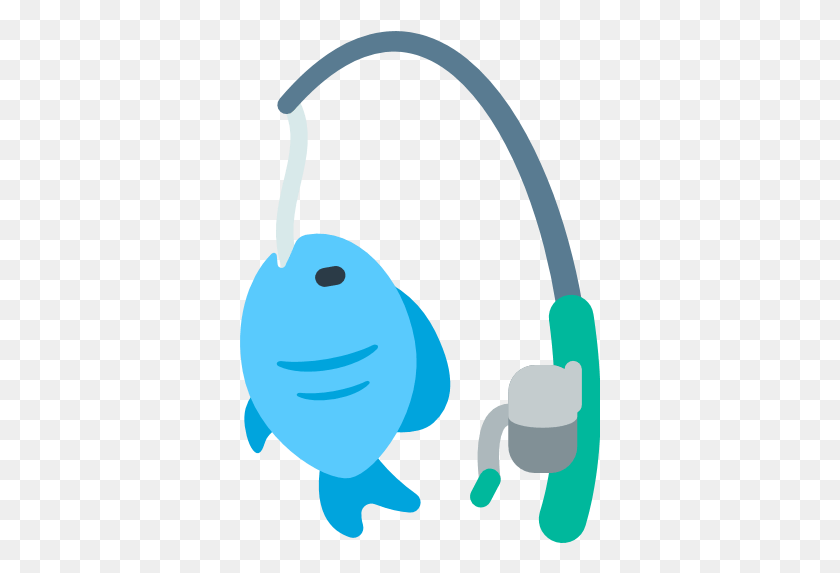361x513 Fishing Pole And Fish Emoji - Fish Emoji PNG