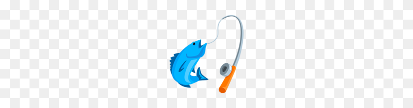 160x160 Fishing Pole Emoji On Messenger - Fish Emoji PNG