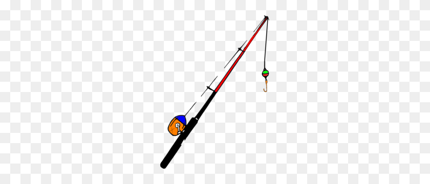 213x300 Fishing Pole Fsf Clip Art - Fishing Pole With Fish Clipart