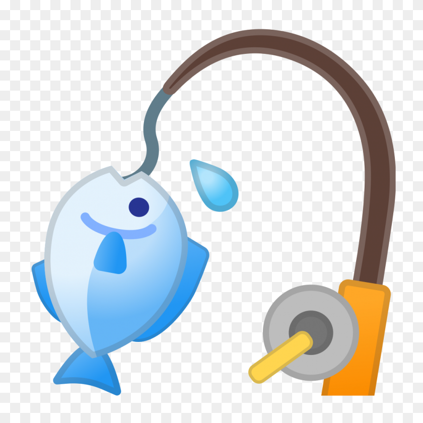 1024x1024 Значок Удочки Ното Смайлики Набор Иконок Деятельности Google - Рыба Смайлики Png