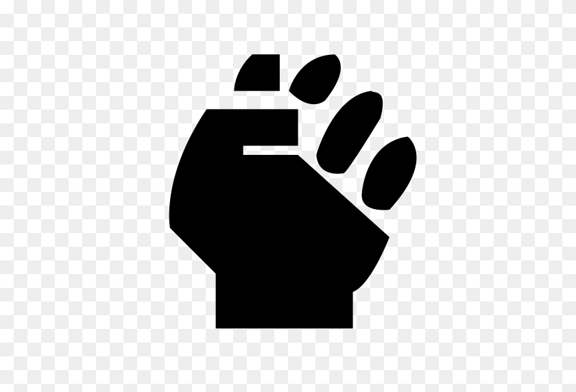 512x512 Fist, Gestures, Hand Gestures Icon With Png And Vector Format - Black Fist PNG
