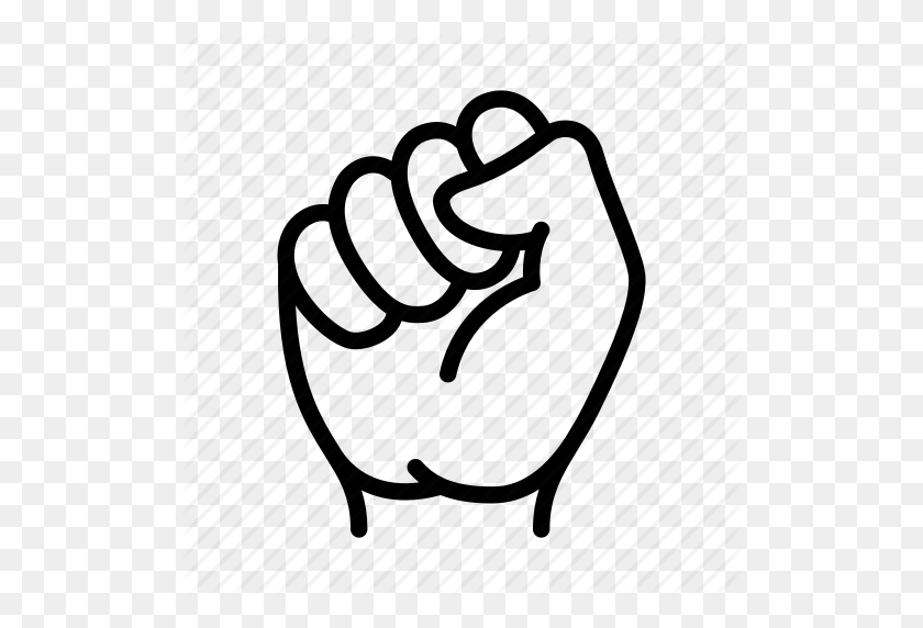 512x512 Fist, Hand, Power, Protest, Rally, Revolution, Strength Icon - Strength PNG