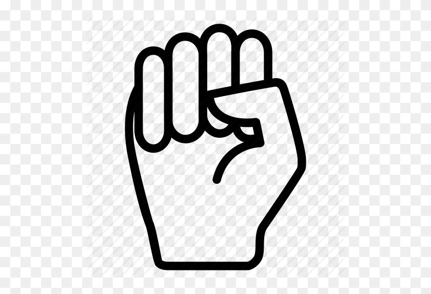 512x512 Fist, Hand, Power, Right, Rock Icon - Black Power Fist PNG