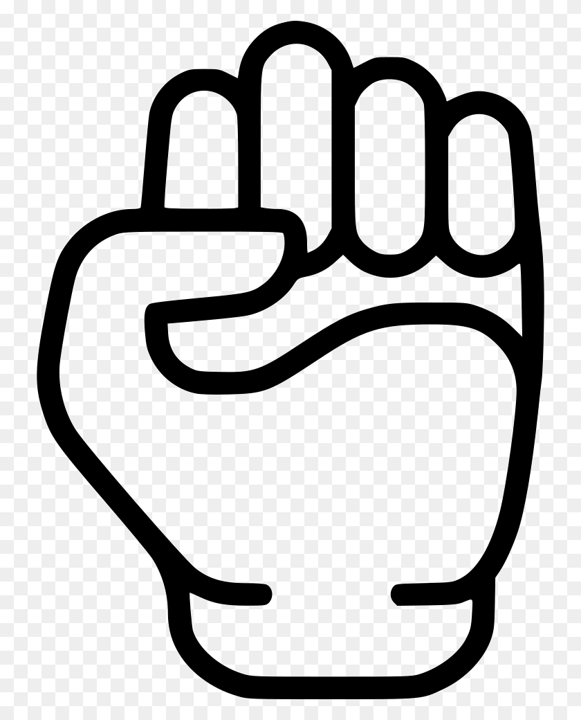 734x980 Fist Kulak Knuckle Will Willpower Hand Png Icon Free Download - Black Power Fist PNG