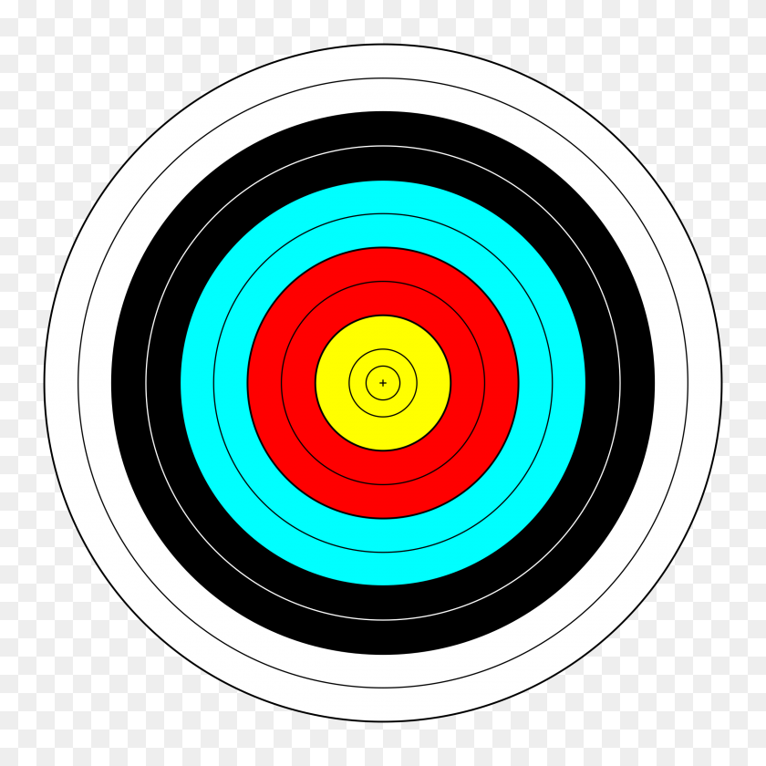 2400x2400 Fita Official Face Archery Target Icons Png - Tiro Con Arco Png