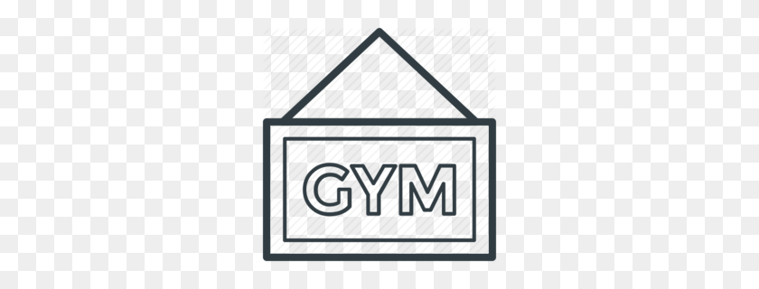 260x260 Fitness Centre Clipart - Gym Clipart Black And White