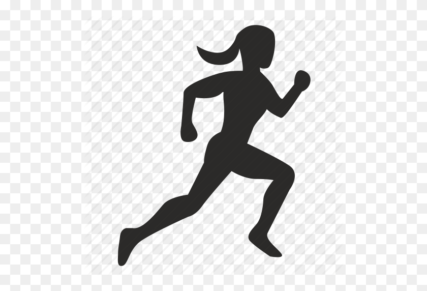 512x512 Fitness, Run, Scamper, Sport, Training, Woman Icon - Sport Icon Png