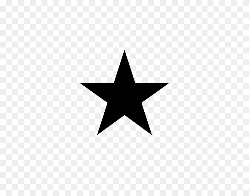 600x600 Five Pointed Star Blackstar - Black Star PNG