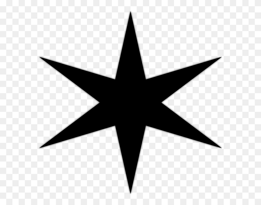 600x600 Five Pointed Star Nautical Star Clip Art - Black Star Clipart
