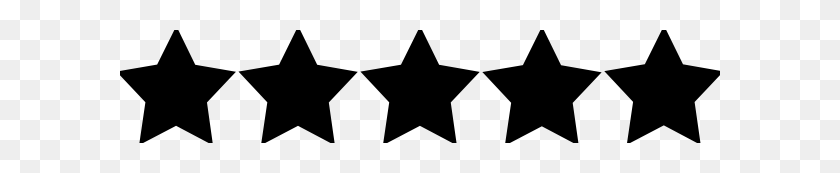 600x113 Five Star Rating Black Clip Art Clip Art - Five Stars Clipart