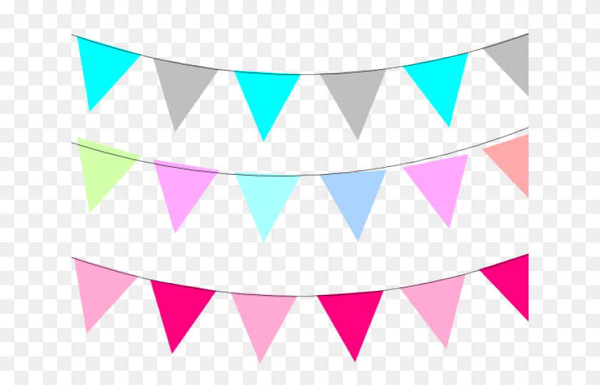 640x480 Flag Clipart Banner - Pink Banner PNG