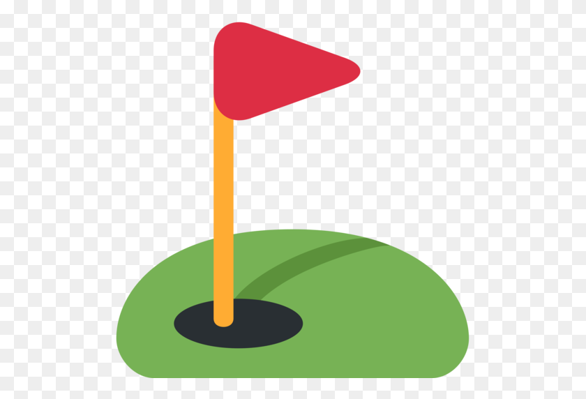 512x512 Bandera En El Agujero Emoji - Imágenes Prediseñadas De Agujero De Golf