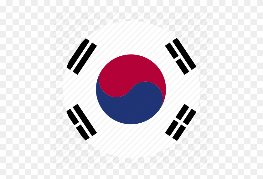 512x512 Bandera, Corea, Corea, Sur, Corea Del Sur Icono - Bandera De Corea Del Sur Png