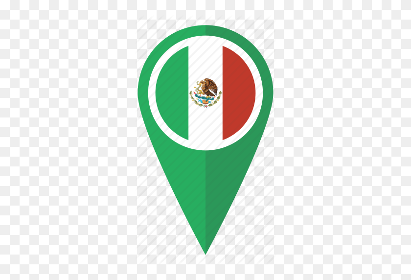 290x512 Flag, Location, Map, Mexican, Mex Pin, Pointer Icon - Mexican Flag PNG