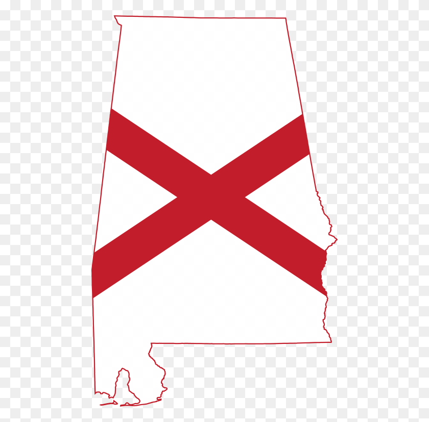 482x767 Flag Map Of Alabama - Ohio Flag Clipart