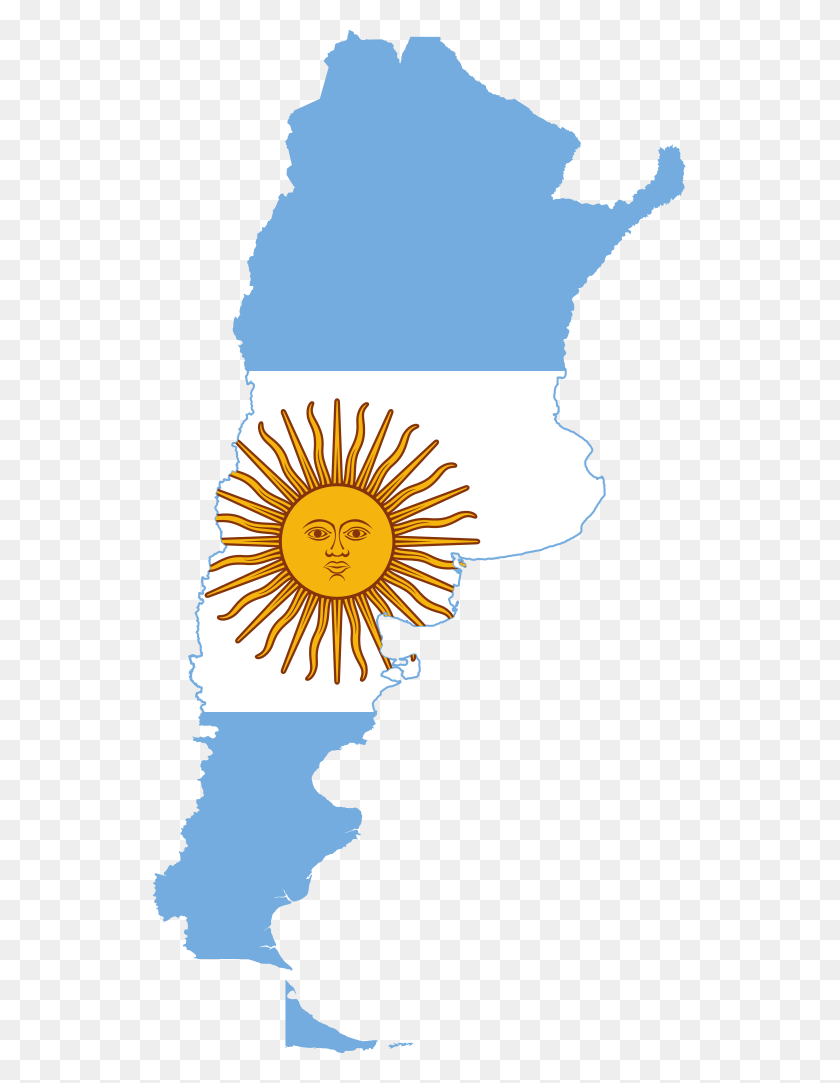 533x1023 Flag Map Of Argentina - Argentina Flag PNG