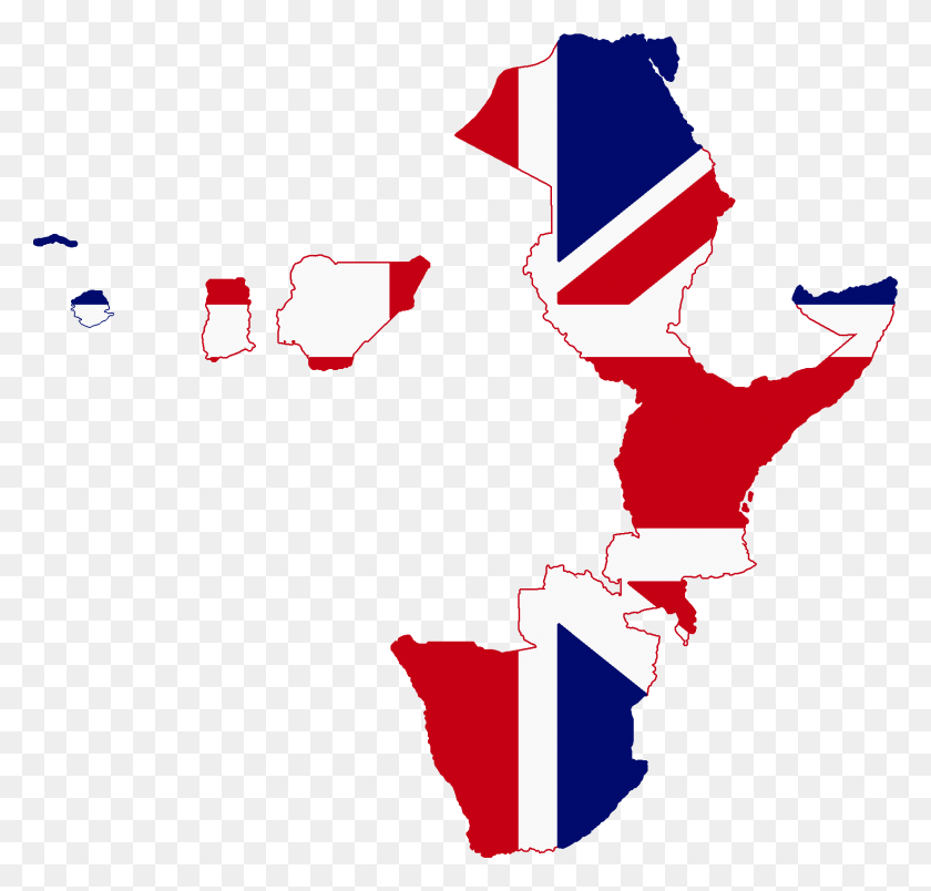 1650x1574 Flag Map Of British Africa - British Flag PNG