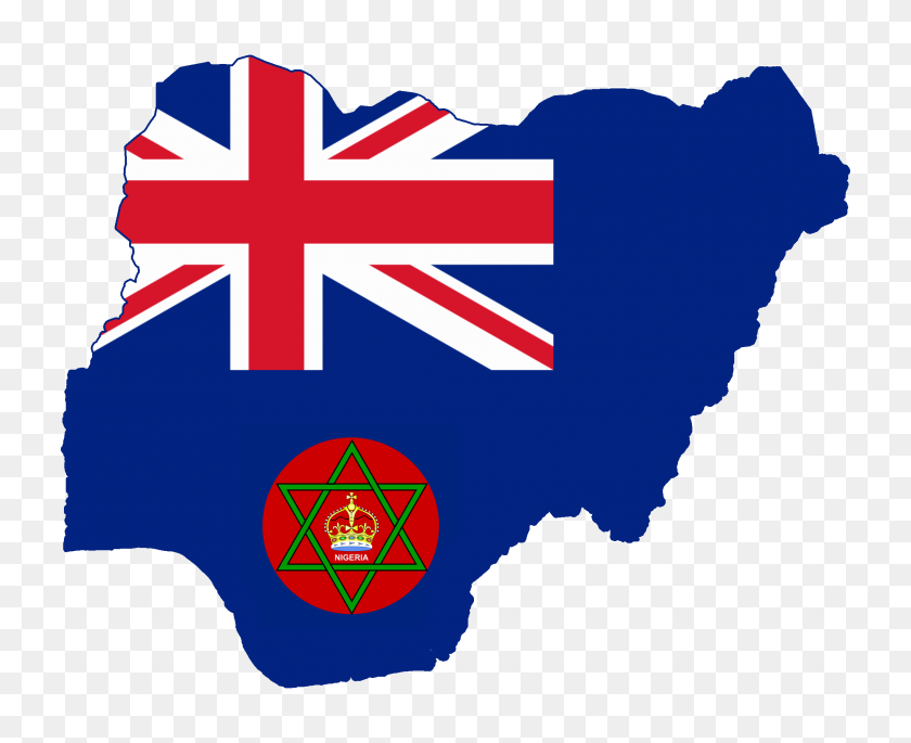 2154x1726 Flag Map Of British Nigeria - British Flag PNG
