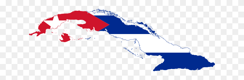 640x215 Flag Map Of Cuba - Cuba Flag PNG